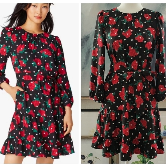 New Kate Spade Roes Dot Toss Shift Dress Size S - Picture 1 of 13